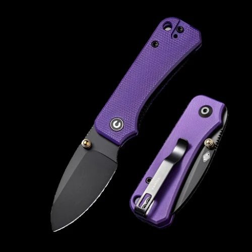 CIVIVI Baby Banter with Purple G10 Handle and Black Stonewashed Blade - Boss Components