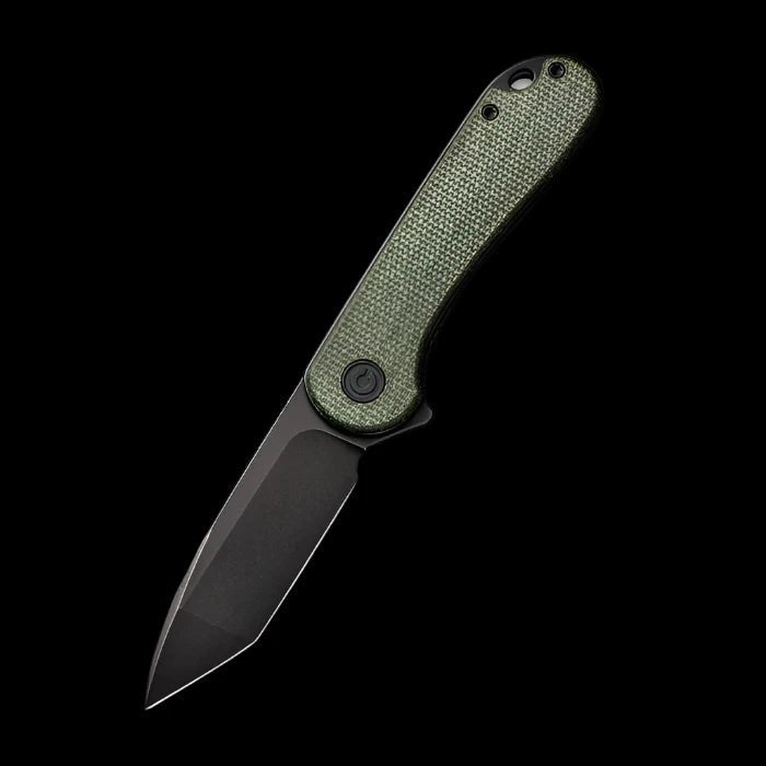 CIVIVI Elementum Flipper Knife Green Micarta Handle (2.96" D2 Blade) - Boss Components