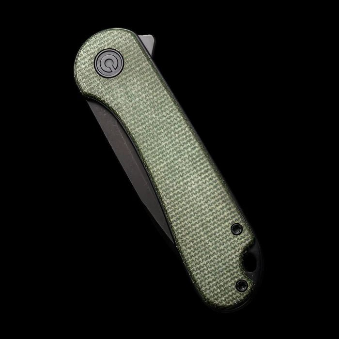 CIVIVI Elementum Flipper Knife Green Micarta Handle (2.96" D2 Blade) - Boss Components