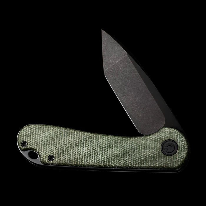 CIVIVI Elementum Flipper Knife Green Micarta Handle (2.96" D2 Blade) - Boss Components