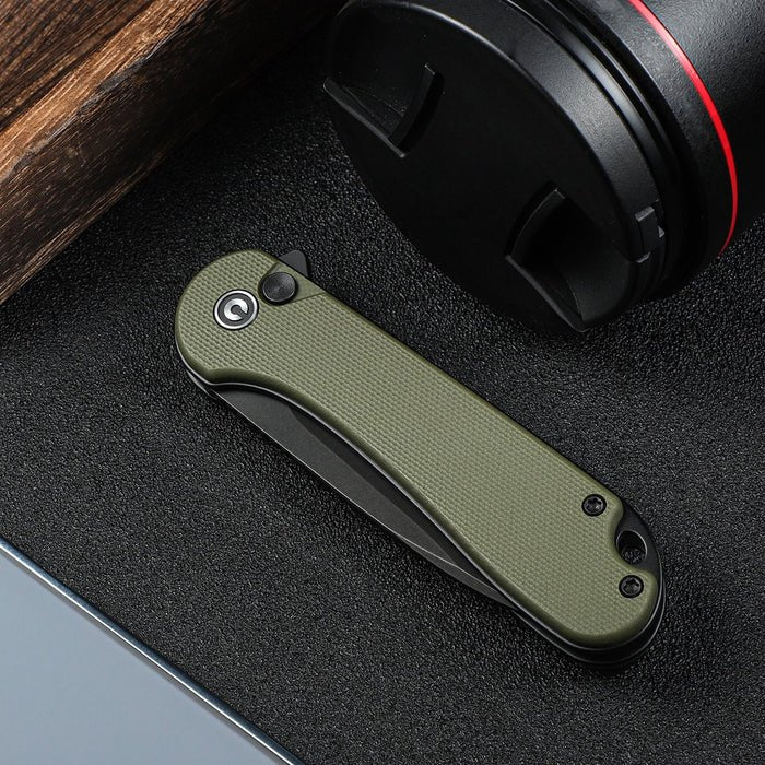 CIVIVI Elementum II Flipper, OD Green G10 Handle, 2.96" Nitro - V Blade - Boss Components