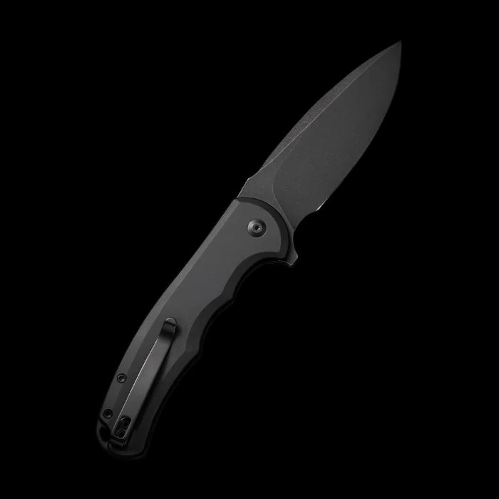 CIVIVI Praxis Flipper, Black Aluminum Handle, 3.75" Nitro - V Blade - Boss Components