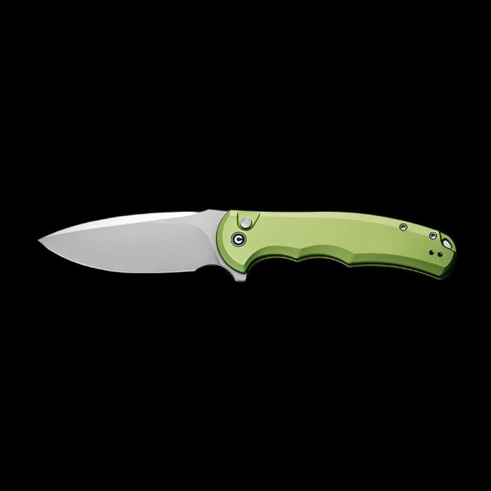 CIVIVI Praxis Flipper, Lime Green Aluminum Handle, 3.75" Nitro - V Blade - Boss Components