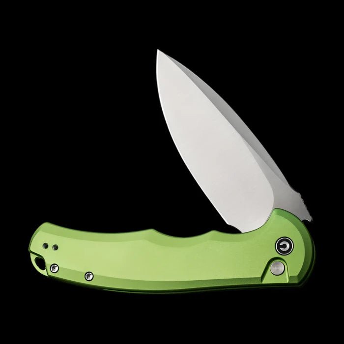 CIVIVI Praxis Flipper, Lime Green Aluminum Handle, 3.75" Nitro - V Blade - Boss Components