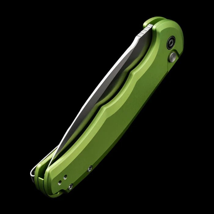 CIVIVI Praxis Flipper, Lime Green Aluminum Handle, 3.75" Nitro - V Blade - Boss Components