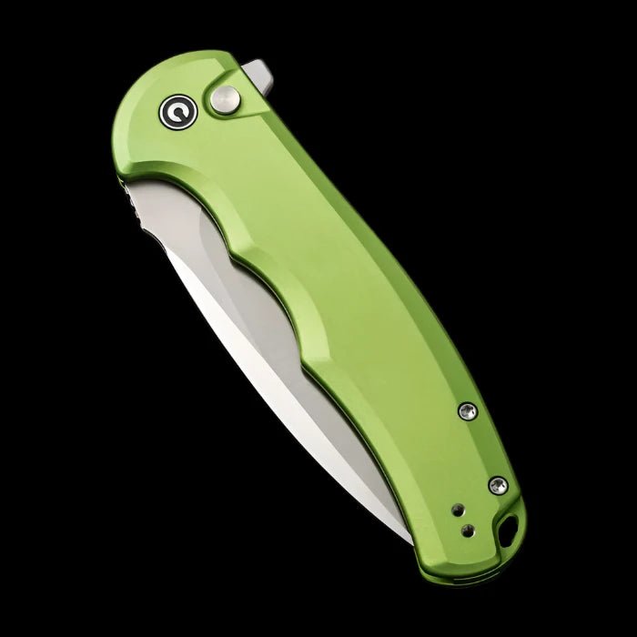 CIVIVI Praxis Flipper, Lime Green Aluminum Handle, 3.75" Nitro - V Blade - Boss Components